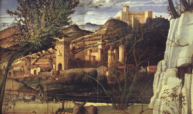 BELLINI, Giovanni Details of St.Francis in the desert